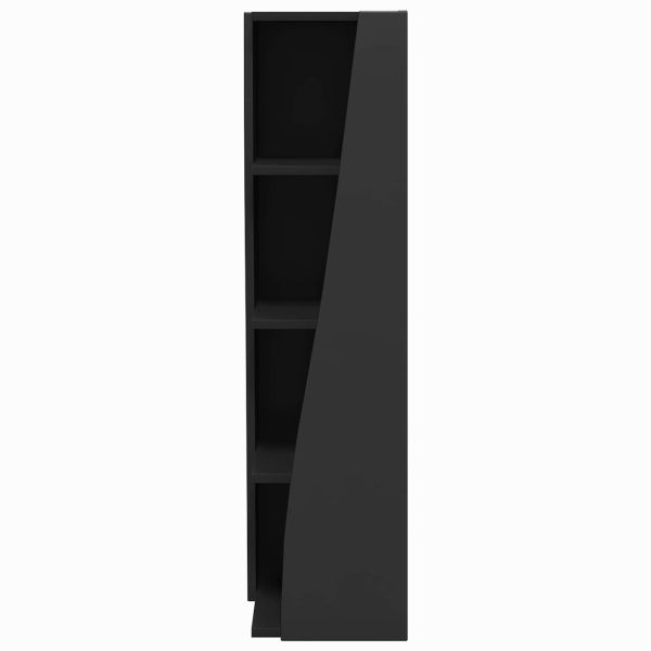 Ъглов шкаф Черно 27,5x27x102см Инженерно дърво