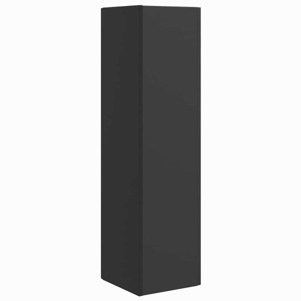 Ъглов шкаф Черно 27,5x27x102см Инженерно дърво
