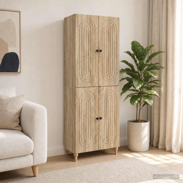 Комплект шкафове 2 pcs 66 x 34,5 x 90 см Инженерна дървесина