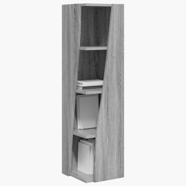 Ъглов шкаф Сив Сонома 27,5x27x102см Инженерно дърво
