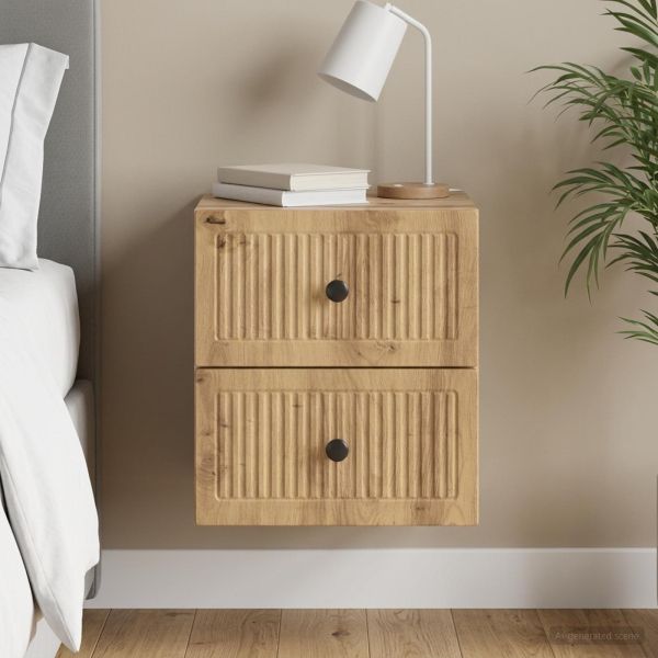 Спален шкаф с монтаж на стена Дъб артизан 33 x 34,5 x 40 см