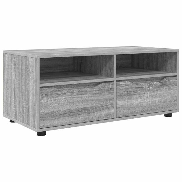 ТВ шкаф с чекмедже Сив Сонома 100 x 48 x 43 см Инженерно дърво