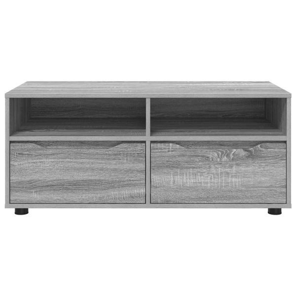 ТВ шкаф с чекмедже Сив Сонома 100 x 48 x 43 см Инженерно дърво