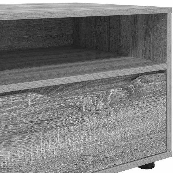 ТВ шкаф с чекмедже Сив Сонома 100 x 48 x 43 см Инженерно дърво