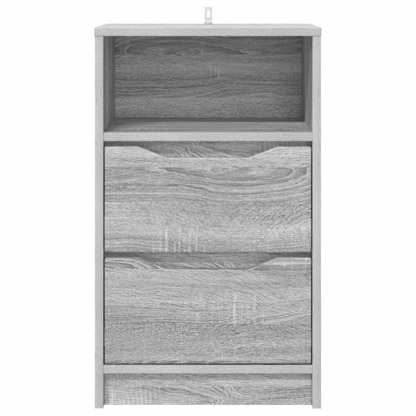 Нощни маси 2 pcs Сив Сонома 40 x 30 x 467 см Инженерно дърво