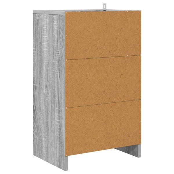 Нощни маси 2 pcs Сив Сонома 40 x 30 x 467 см Инженерно дърво