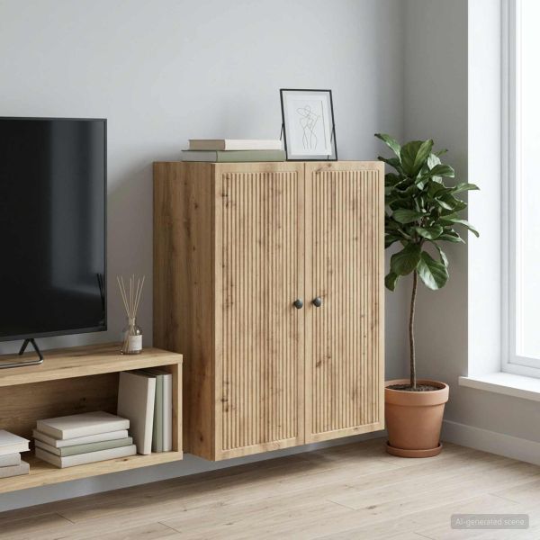 Стенно шкафче 66 x 34,5 x 90 см Инженерна дървесина Дъб артизан