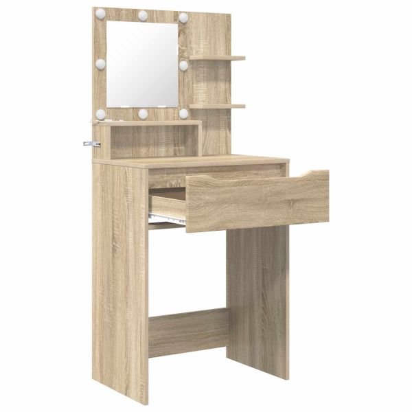 Тоалетки за спалня с чекмедже Сонома дъб 80 x 39,6 x 135 см