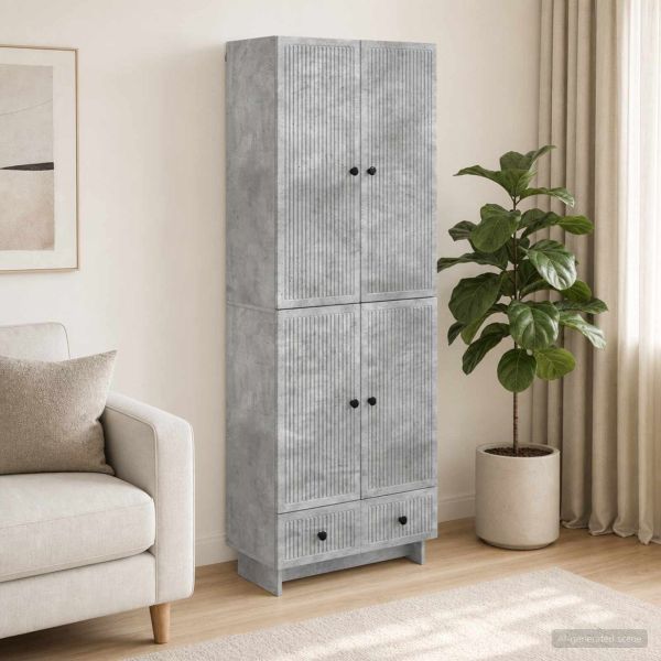 Комплект шкафове 2 pcs Бетонно сиво 66 х 34,5 х 95 см