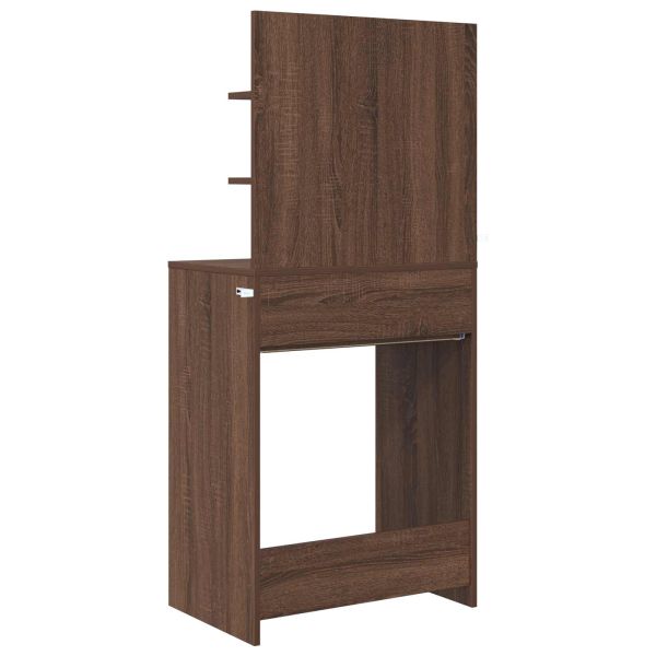 Тоалетки за спалня Кафяв дъб 80 x 39,6 x 135 см Инженерно дърво