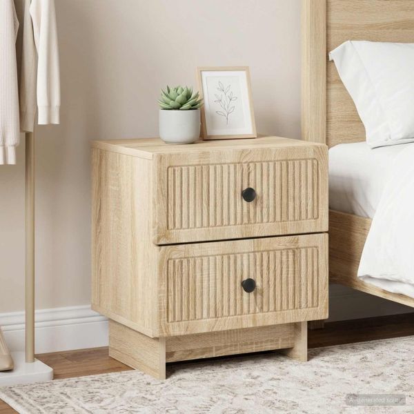 Нощен шкаф с чекмедже 2 pcs Дъб сонома 43 x 34,5 x 47,5 см