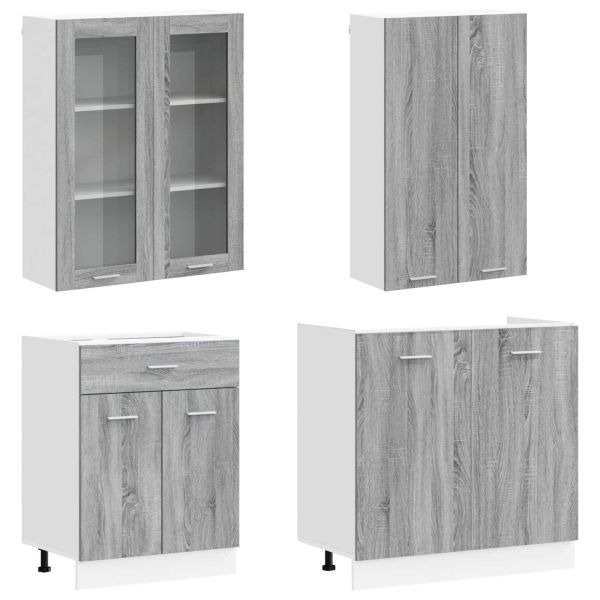 Кухненски единица LYON 8 pcs Сив Сонома Инженерна дървесина