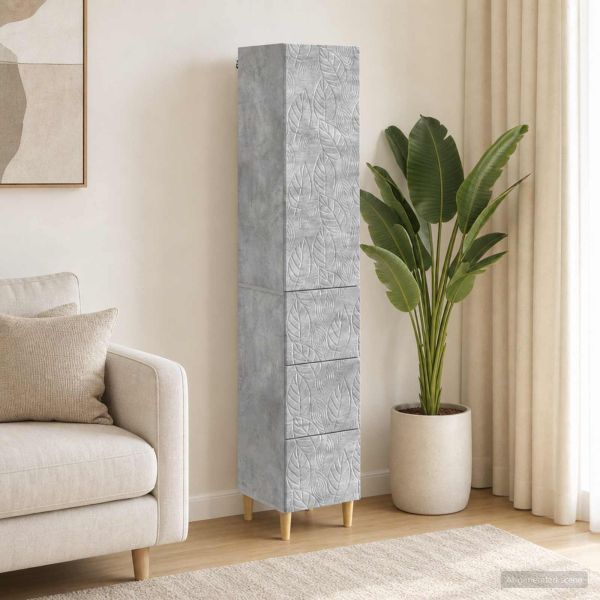 Комплект шкафове 2 pcs Бетонно сиво 33 x 34,5 x 90 см