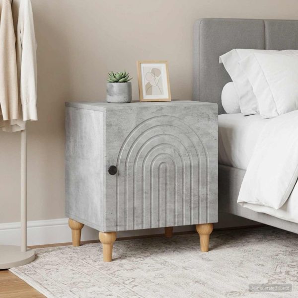 Нощен шкаф 2 pcs Бетонно сиво 43 x 34,5 x 50 см