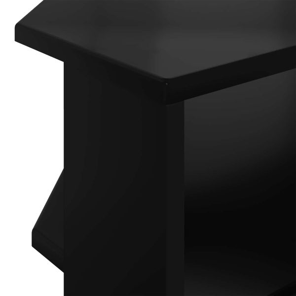 Ъгловшкафзателевизор Черно 102x40,5x45см Инженерно дърво