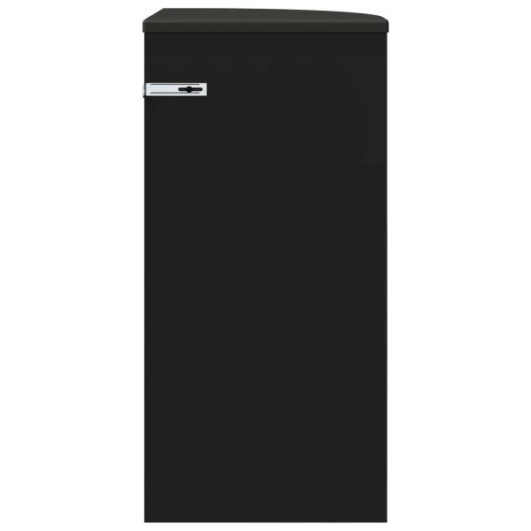 Крайна масичка Черно 29,6 x 29,6 x 60 см Инженерно дърво