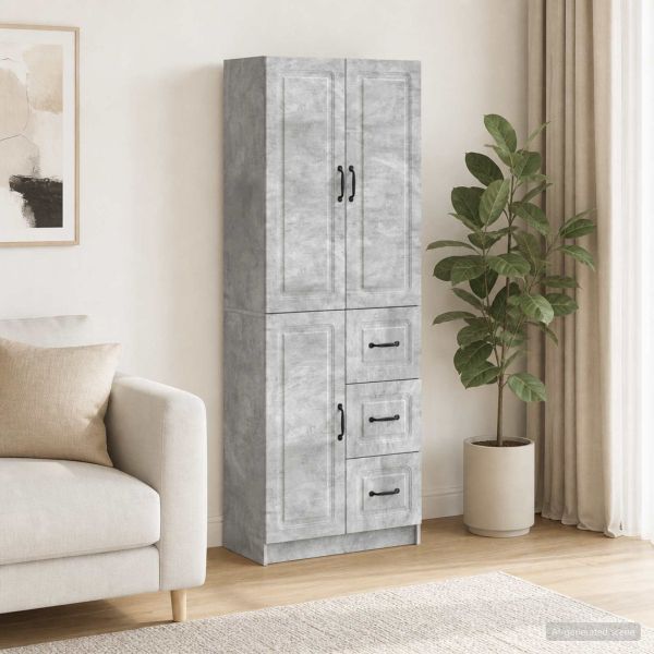 Комплект шкафове 2 pcs Бетонно сиво Инженерна дървесина