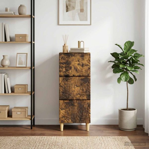 Чекмеджетен шкаф Опушен дъб 33 x 34,5 x 90 см