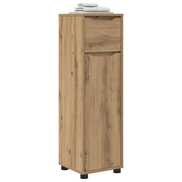Шкаф за баня Дъб 30,5 x 30 x 101 см Инженерно дърво