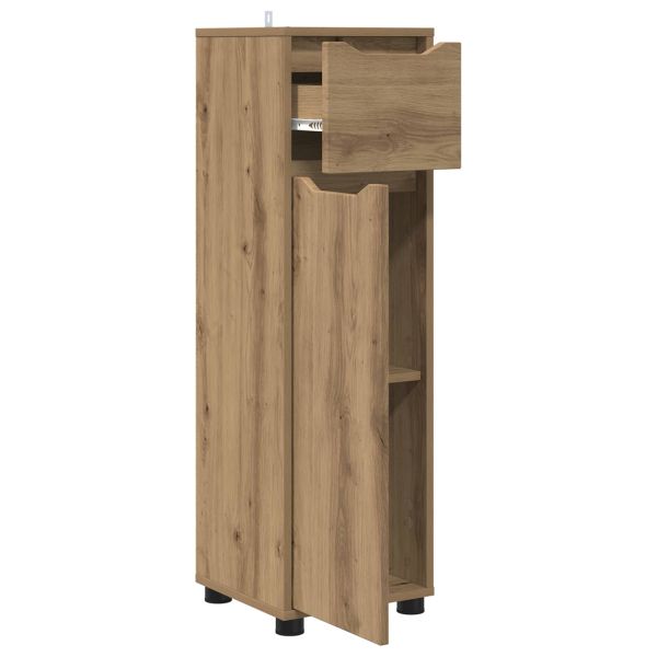 Шкаф за баня Дъб 30,5 x 30 x 101 см Инженерно дърво