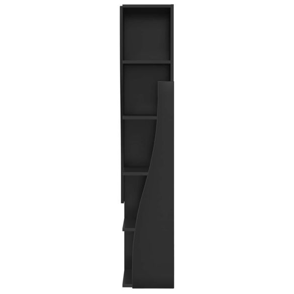 Ъглов шкаф 27,5x27x140см Инженерна дървесина Черно