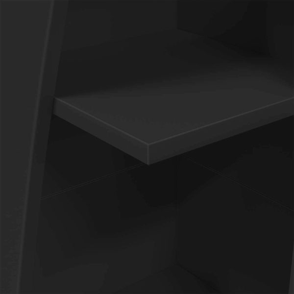 Ъглов шкаф 27,5x27x140см Инженерна дървесина Черно