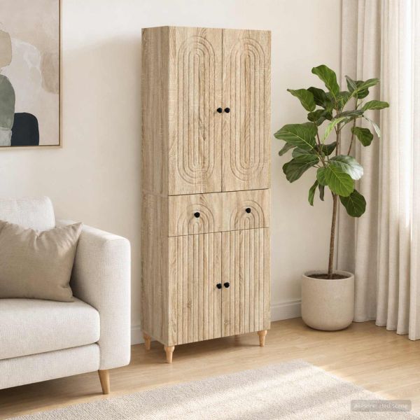 Комплект шкафове 2 pcs 66 x 34,5 x 90 см Инженерна дървесина