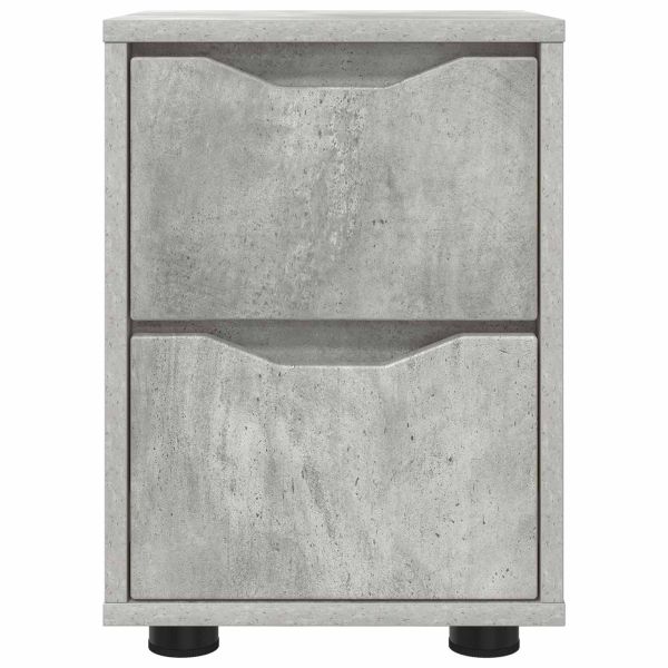 Нощни маси с чекмедже 2 pcs Циментено сиво 30,5 x 30 x 43 см