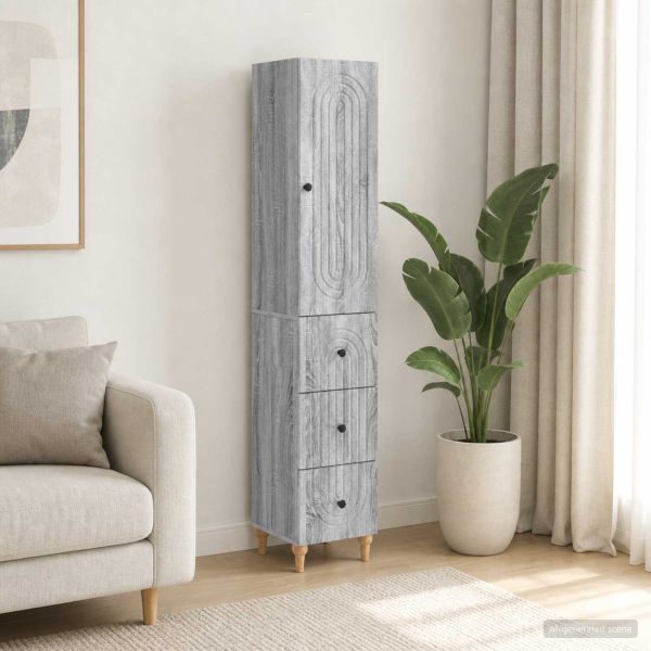 Комплект шкафове 2 pcs 33 x 34,5 x 90 см Инженерна дървесина