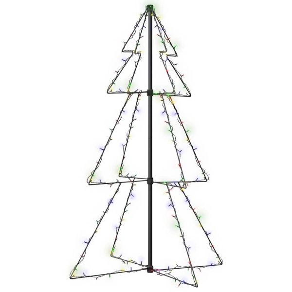 Коледна елха конус, 160 LED, за закрито и открито, 78x120 см