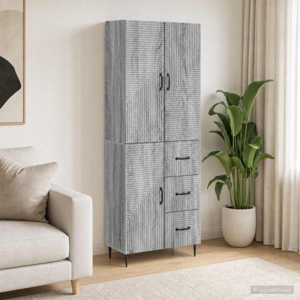 Комплект шкафове 2 pcs Сив Сонома 66 x 34,5 x 89,5 см