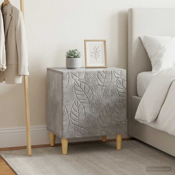 Нощно шкафче 2 pcs Бетонно сиво 43 x 34,5 x 50 см