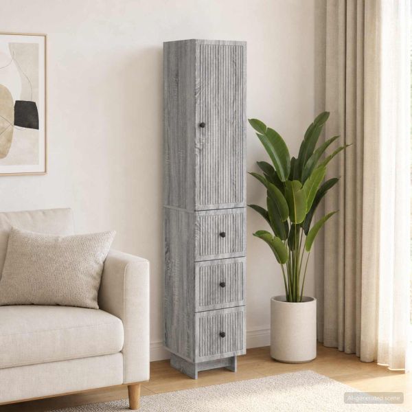 Комплект шкафове 2 pcs 33 x 34,5 x 90 см Инженерна дървесина