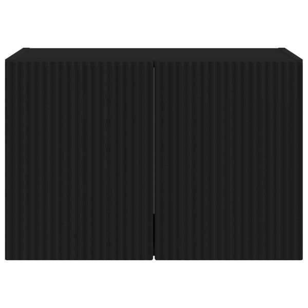 TV стенен шкаф Черно 59,5 x 31 x 40 см Инженерно дърво