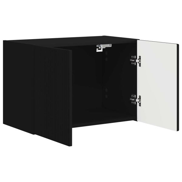 TV стенен шкаф Черно 59,5 x 31 x 40 см Инженерно дърво