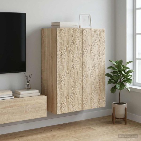 Стенно шкафче Дъб сонома 66 x 34,5 x 90 см Инженерна дървесина