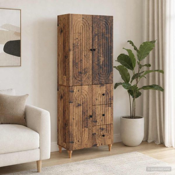 Комплект шкафове 2 pcs 66 x 34,5 x 90 см Инженерна дървесина