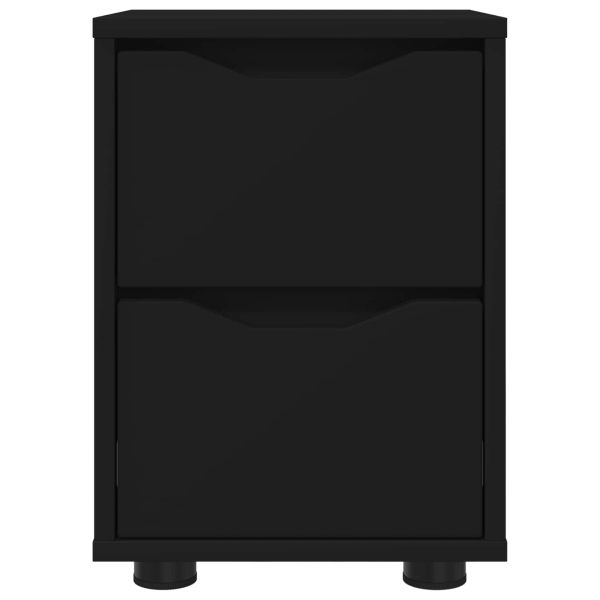 Нощни маси 2 pcs Черно 30,5 x 30 x 43 см Инженерно дърво