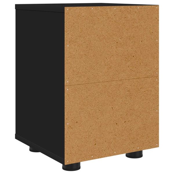 Нощни маси 2 pcs Черно 30,5 x 30 x 43 см Инженерно дърво