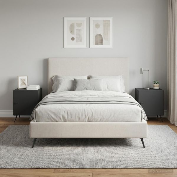 Нощен шкаф 2 pcs Черно 43 x 34,5 x 50 см Инженерна дървесина