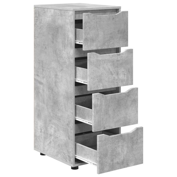 Шкаф за съхранение Циментено сиво 40 x 48 x 105 см