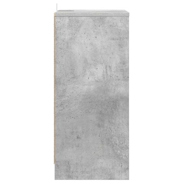 Нощно шкафче Циментено сиво 40 x 30 x 467 см Инженерно дърво