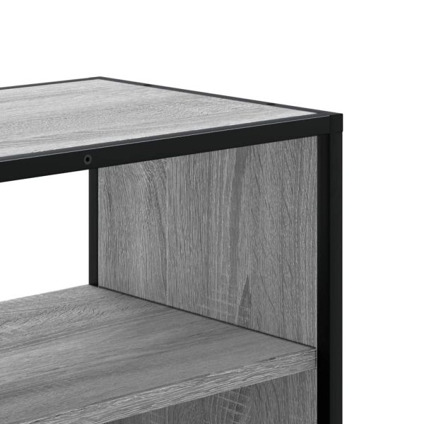 ТB шкаф, сив сонома, 100x31x39,5 см, инженерно дърво и метал