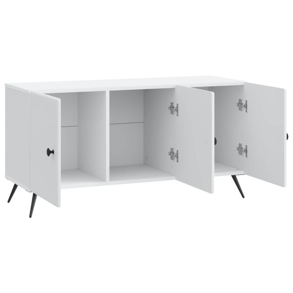 ТВ шкаф Бяло 99 x 34,5 x 50 см Инженерна дървесина