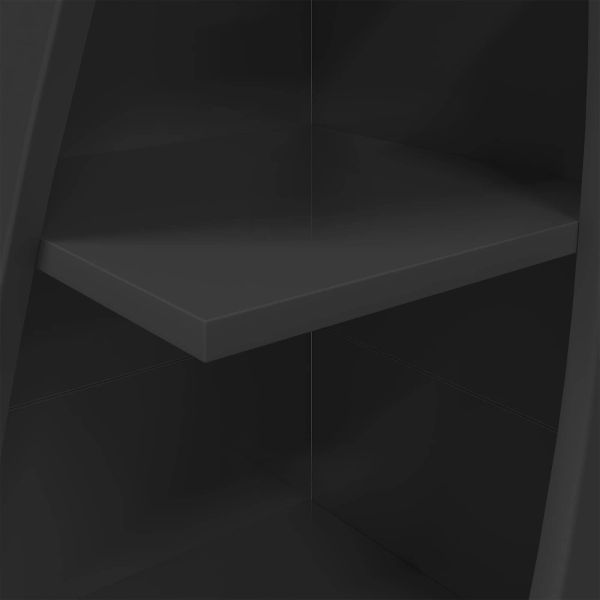 Ъглов шкаф 32x32x140см Инженерна дървесина Черно