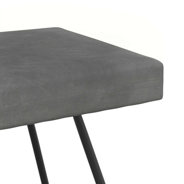 Пейка Тъмносиво 110 x 40 x 45 cm Кадифе