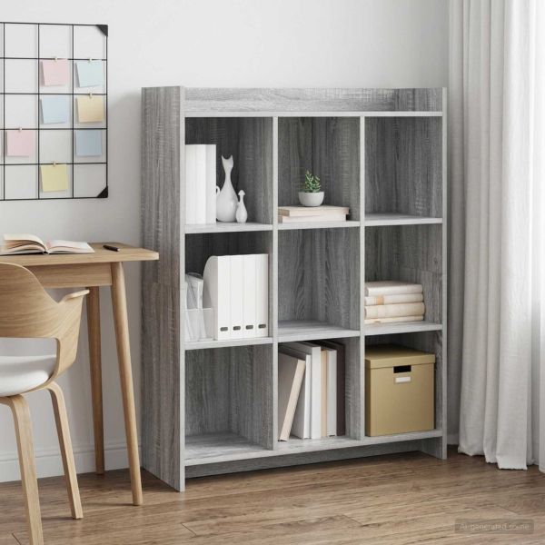 Библиотека Сив Сонома 87,5 x 30 x 111 см Инженерна дървесина