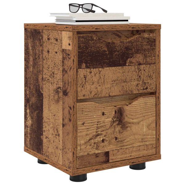 Нощни маси 2 pcs Старо дърво 30,5 x 30 x 43 см Инженерно дърво