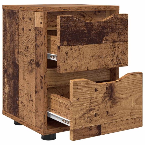 Нощни маси 2 pcs Старо дърво 30,5 x 30 x 43 см Инженерно дърво