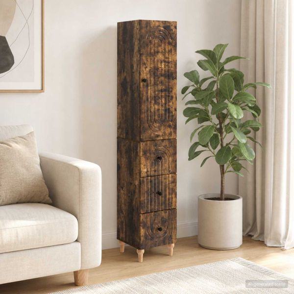 Комплект шкафове 2 pcs 33 x 34,5 x 90 см Инженерна дървесина